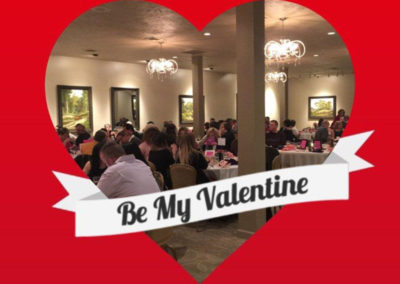 A heart-shaped photo of a Valentine’s Day event